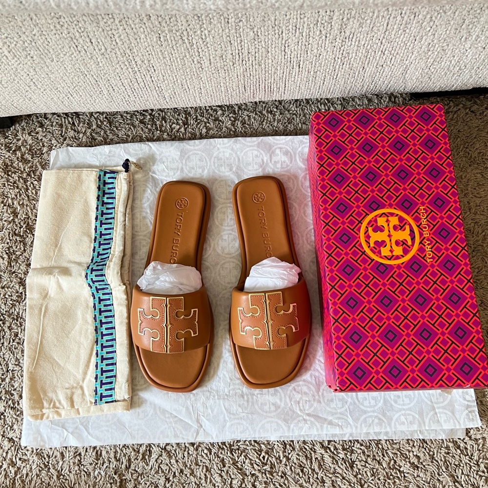 Tory burch double t sport slide Sandal